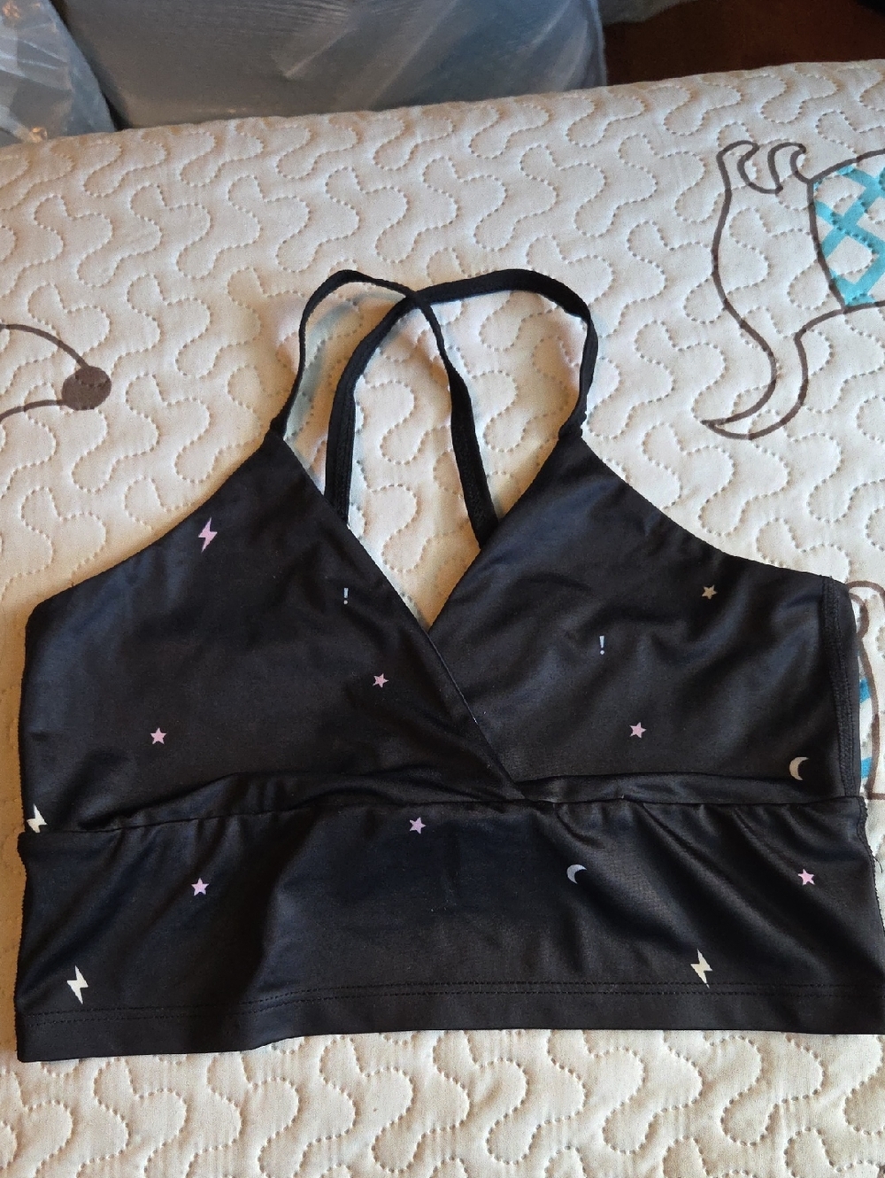 Beyond Yoga Black Wireless Bralette/tank Top
